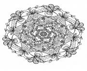 Printable mandala difficult 5  coloring pages